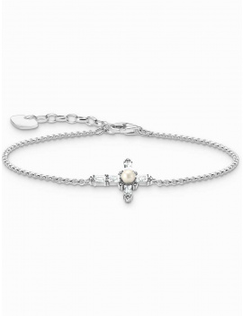 Thomas Sabo A2173-167-14-L19V Silver Bracelet With White Cross Romance