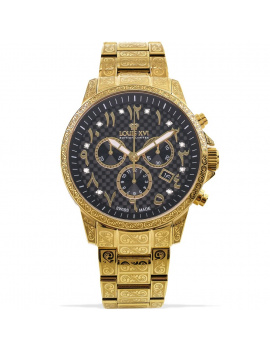 Louis XVI LXVI1094 Palais Royale Arabic Chronograph Mens Watch 43mm 10ATM