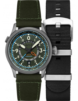 AVI-8 AV-4120-05 Mens Watch Wingman Worldtimer Automatic GMT 41mm 5ATM