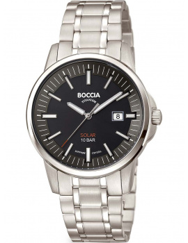 Boccia 3643-04 men`s watch slnečný pohon titanium 39mm 10ATM