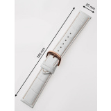 Perigaum Leather Strap 22 x 160 mm White Ružové Clasp