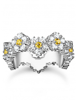 Thomas Sabo TR2337-051-4-54 Ring - Blume s Steinen strieborné Dámske