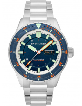 Spinnaker SP-5099-44 Mens Watch Hass Automatic Diver 43mm 30ATM