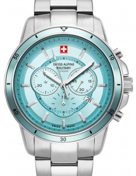 Swiss Alpine Military 7089.9131 Chronograph Mens Watch 44mm 10ATM