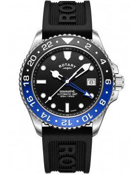 Rotary GS04378/96 Mens Watch Seamatic GMT Sapphire crystal Automatic 42,5mm 300M