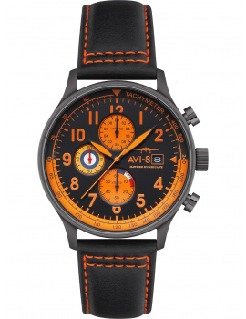 AVI-8 AV-4011-0R Mens Watch Hawker Hurricane Chronograph 42mm 5ATM