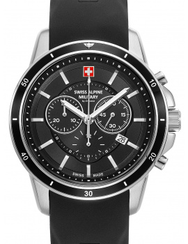 Swiss Alpine Military 7089.9837 Chronograph Mens Watch 44mm 10ATM