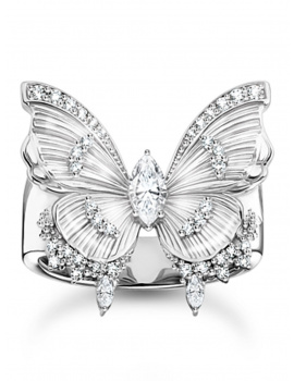 Thomas Sabo TR2495-051-14-58 Cocktailring butterfly strieborné Dámske