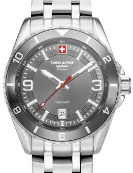 Swiss Alpine Military 7034.1132 Mens Watch Sierra silver grey 42mm 10ATM