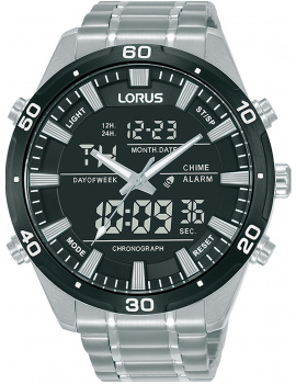 Lorus RW649AX9 digitálne hodiny Chronograph Mens Watch 46mm 10ATM