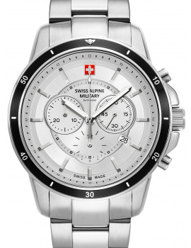 Swiss Alpine Military 7089.9132 Chronograph Mens Watch 44mm 10ATM