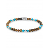 Rebel & Ružové Bracelet Mix Tiger Turquoise RR-40109-S-M ladies