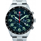 Swiss Alpine Military 7047.9135 Chronograph Mens Watch 45mm 10ATM