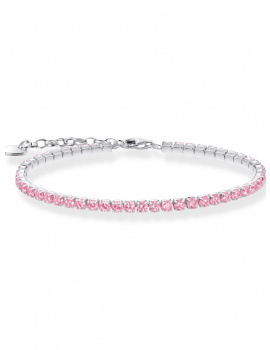 Thomas Sabo A2167-051-9-L19V Tennis Bracelet with pink stones 16-19 cm