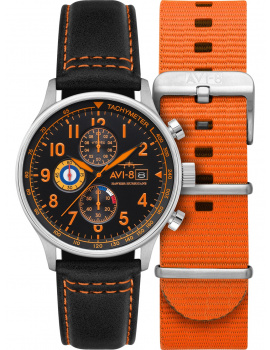 AVI-8 AV-4011-0Y Mens Watch Hawker Hurricane Chronograph 43 mm 5ATM