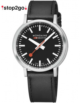 Mondaine MST.41020.LBV.2SE Mens Watch SBB Stop2Go 41mm 3ATM