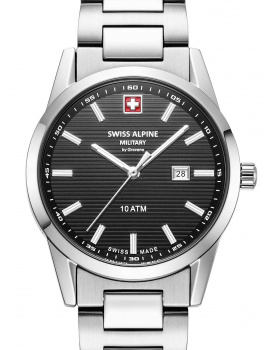 Swiss Alpine Military 7767.1137 Ladies Watch Argos silver black 34mm 10ATM