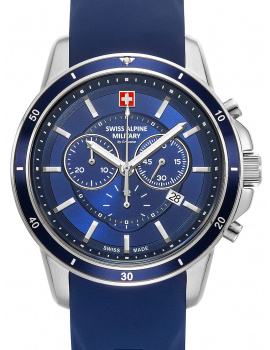 Swiss Alpine Military 7089.9835 Chronograph Mens Watch 44mm 10ATM